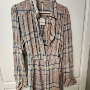 Free People Plaid Dress